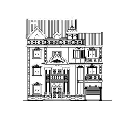 轻钢别墅建筑  古罗马式 (1298元/㎡)