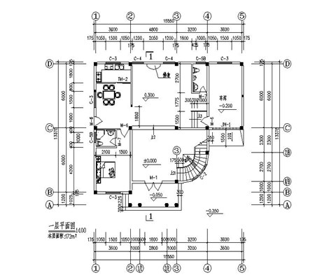 轻钢别墅建筑  古罗马式 (1298元/㎡)